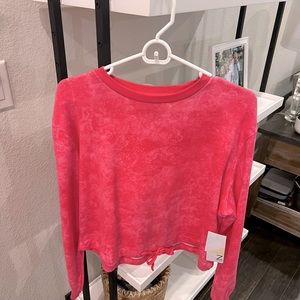 Zella pink tie dye look sweatshirt